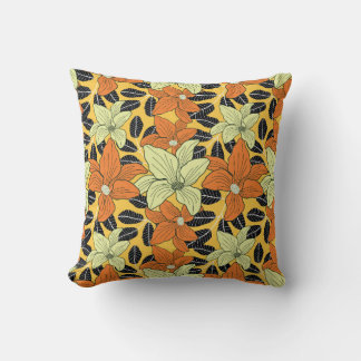 Decorative beautiful abstract modern style floral throw pillow