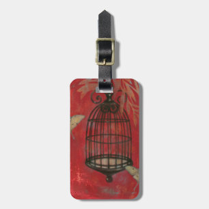 Decorative Birdcage with Butterflies Luggage Tag