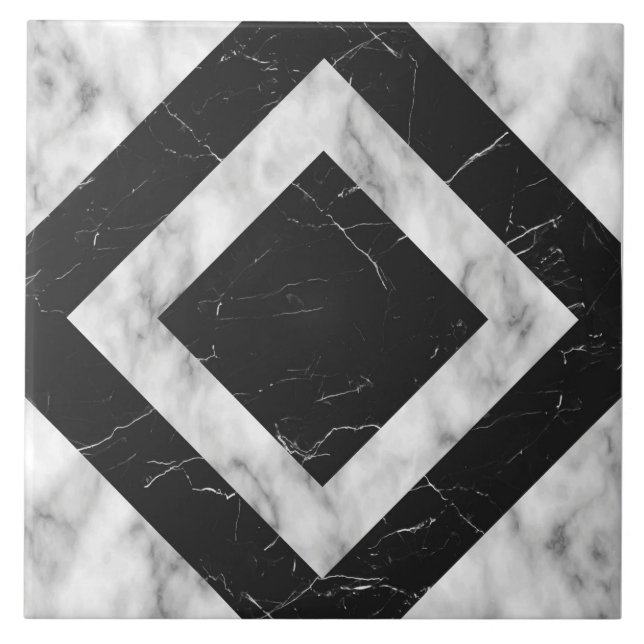 Decorative black and grey marble background tile (Front)
