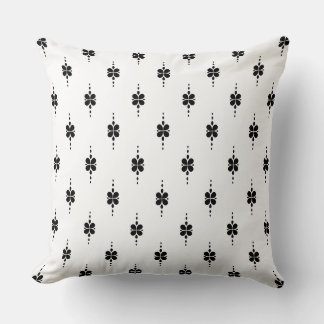 Decorative Black and White Design Throw Pillow