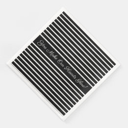 Decorative Black and White Napkin
