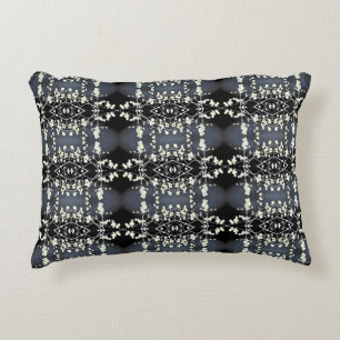 Decorative black and white pattern accent pillow