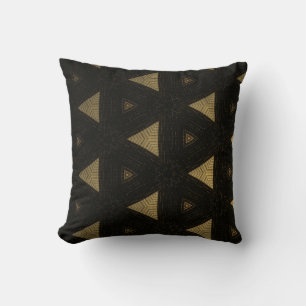 Decorative Black & Beige Cotton Pillow