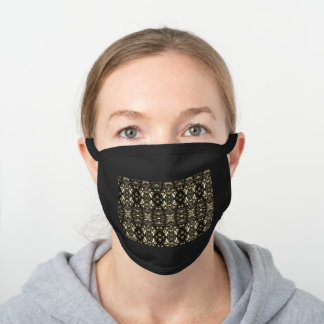 Decorative Black Cotton Face Mask