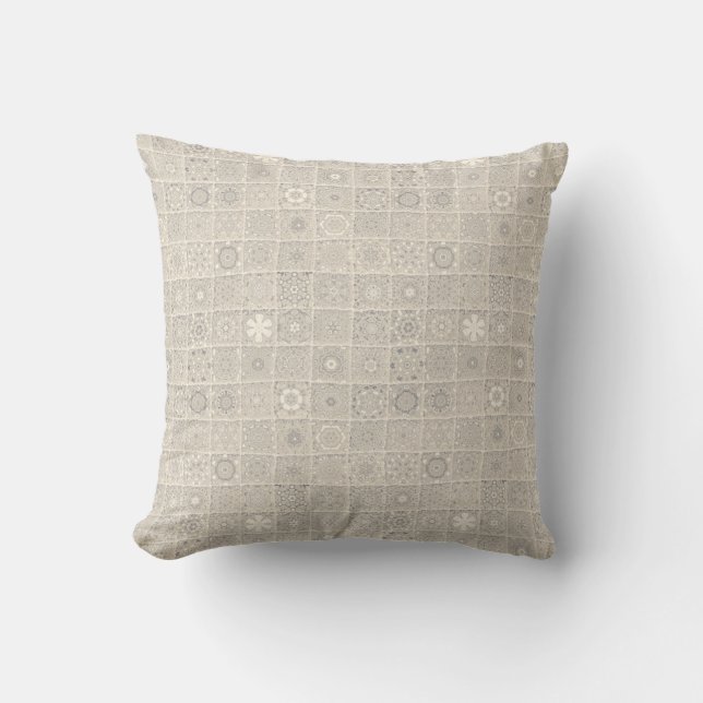 Decorative Block Pattern Throw Pillow (Front)