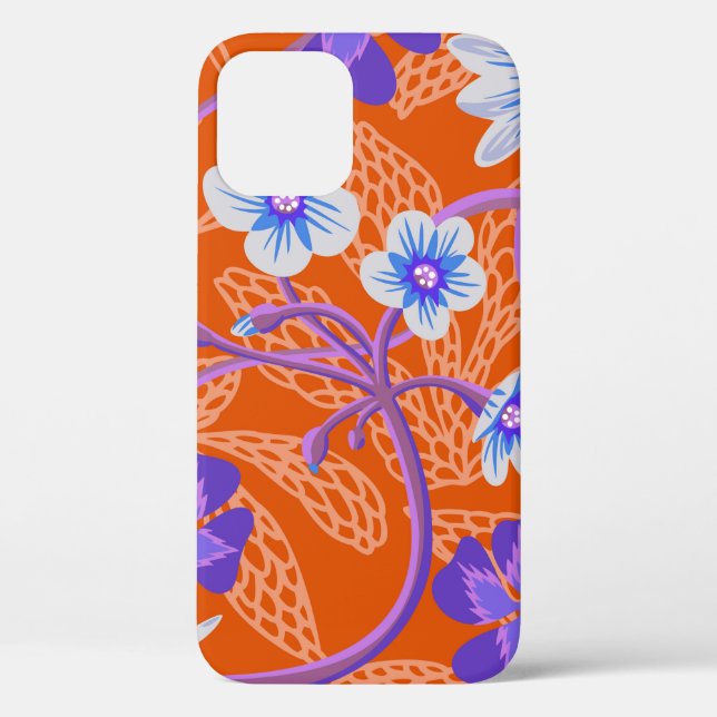 Decorative blooming wildflowers. Summer floral bac Case-Mate iPhone Case (Back)