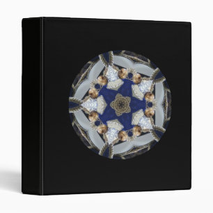 Decorative Blue Kaleidoscope Binder