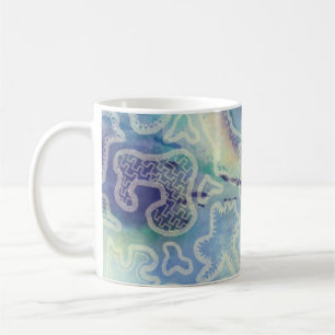 Decorative Blue Tone Abstract Classic Mug 