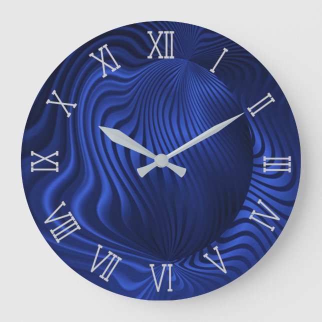 Decorative Blue Wall Clock (Front)