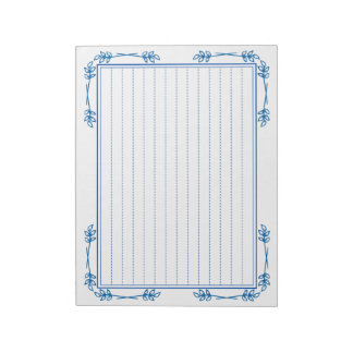Decorative Border Paper <Blue>[bl19] Notepad