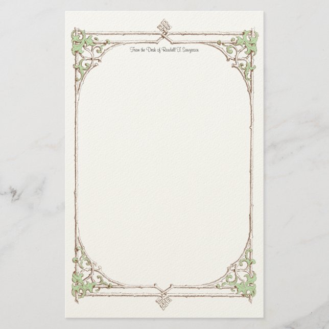 Decorative Border Stationery (Front)