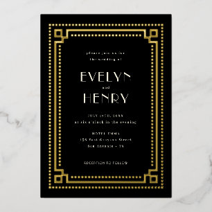 Decorative Border Wedding Invitation