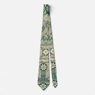 Decorative Botanical Art Nouveau Pattern Tie