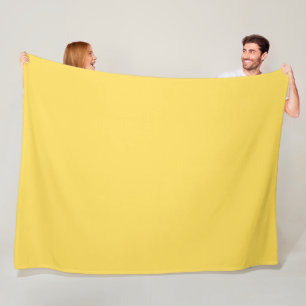 Decorative bright yellow gift set large modern fleece blanket
