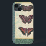Decorative Butterfly Brocade by Vision Studio iPhone 13 Case<br><div class="desc">This decorative brocade design by Vision Studio features butterflies with floral prints in separate blocks. The tan background of the block featuring the butterflies contrasts nicely with their dark colouring. Order your copy now!</div>