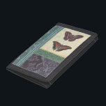 Decorative Butterfly Brocade by Vision Studio Tri-fold Wallet<br><div class="desc">This decorative brocade design by Vision Studio features butterflies with floral prints in separate blocks. The tan background of the block featuring the butterflies contrasts nicely with their dark colouring. Order your copy now!</div>