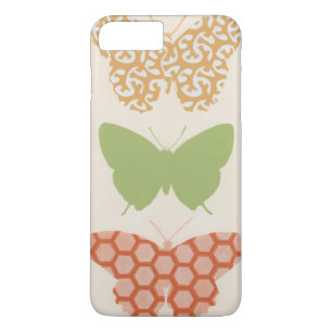 Decorative Butterfly Patterns on Cream Background iPhone 8 Plus/7 Plus Case