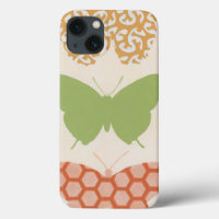 Decorative Butterfly Patterns on Cream Background