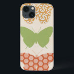 Decorative Butterfly Patterns on Cream Background iPhone 13 Case<br><div class="desc">The cream background of this June Erica Vess piece allows the colours of the butterfly patterns to leap off the print. If you love modern art,  or just love butterflies,  this is the piece for you!</div>