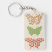 Decorative Butterfly Patterns on Cream Background