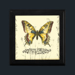 Decorative Butterfly with Wildflowers Gift Box<br><div class="desc">A brightly coloured,  decorative butterfly is the subject of this piece by Jennifer Goldberger. Wildflowers are drawn on the sides and underneath the huge butterfly. A lovely pastel border completes the scene. Order your print today!</div>