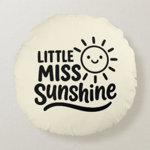 Decorative Cab - Little Miss Sunshine Round Pillow