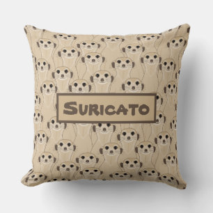 Decorative Cab Meerkats - Suricata Throw Pillow