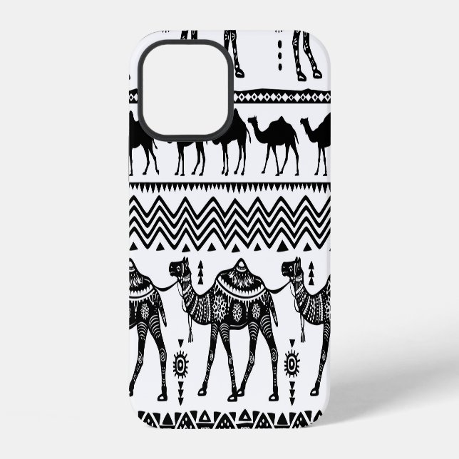 Decorative Camels Seamless Pattern Design iPhone Case (Back)