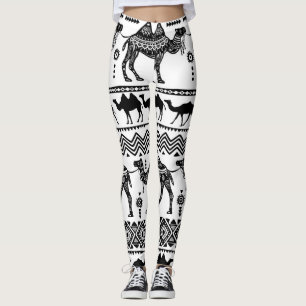Decorative Camels Seamless Pattern Design Leggings