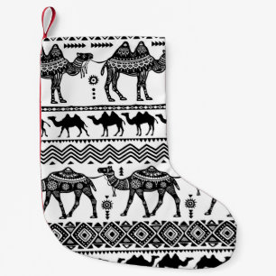 Decorative Camels Seamless Pattern Design Small Christmas Stocking