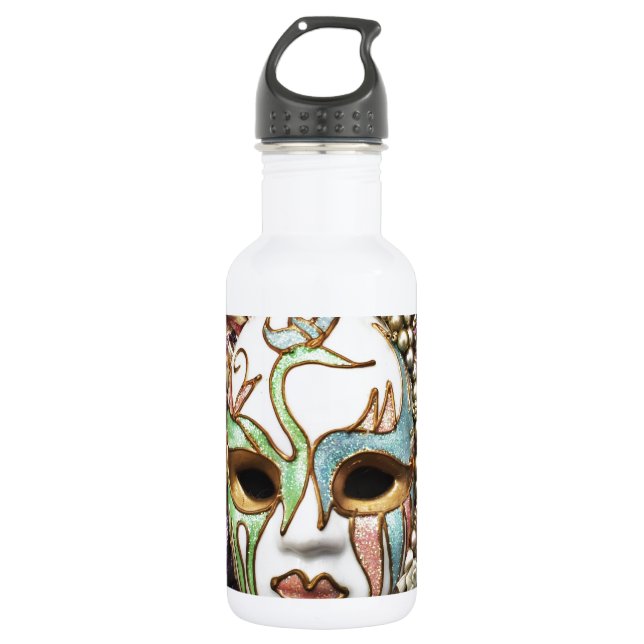 Decorative Carnival Mask 532 Ml Water Bottle (Front)