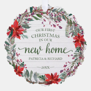 Décorative Carte de couronne de Noël de première maison