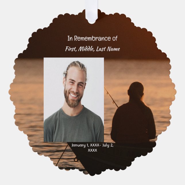 Décorative Carte de poche Memorial Pêcheur (Recto)