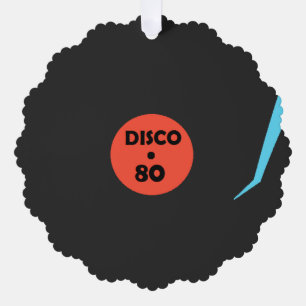 Décorative Carte d'ornement de Noël Retro Disco Party
