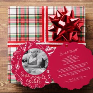 Décorative Carte d'ornement de pâtisserie Noël Red Photo