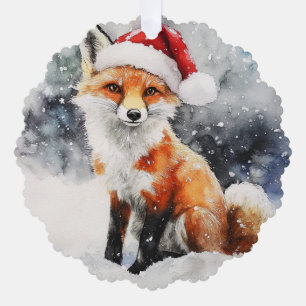 Décorative Carte d'ornement en papier de renard de bois