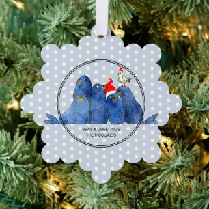 Décorative Carte d'ornement papier Festive Sea Lions Watercol