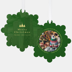 Décorative Carte photo de l'ornement du livre vert