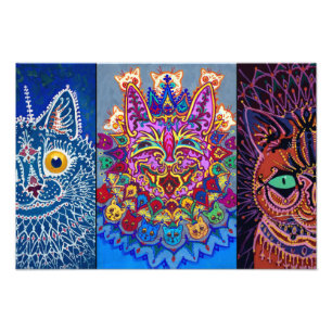 Decorative Cats by Louis Wain Photo Print
