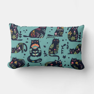 Decorative Cats Lumbar Pillow