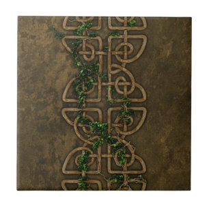 Decorative Celtic Knots With Ivy Tile