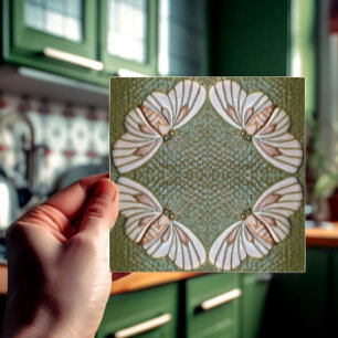 Decorative Ceramic Moth tile