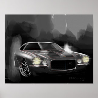 decorative Chevrolet Camaro Art Poster