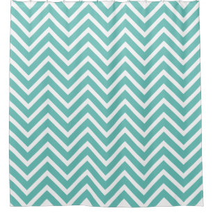 Decorative Chevron Pattern Light Teal And White