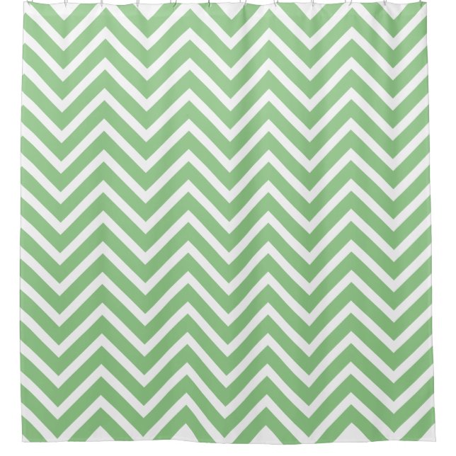 Decorative Chevron Pattern Sage And White  (Front)