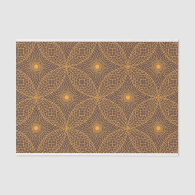 Decorative, chic, abstract mandala style pattern tissue paper (Front)