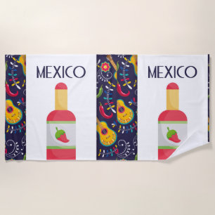 Decorative Chili Celebration Beach Towel