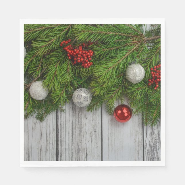 Decorative Christmas Backdrop Napkin (Front)