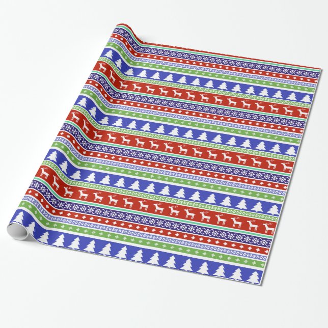 Decorative Christmas Decor Oranament Wrapping Paper (Unrolled)