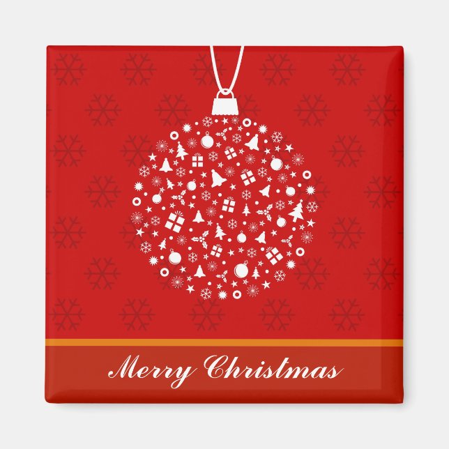Decorative Christmas Ornament Design Magnet (Front)